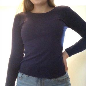Navy Blue Long Sleeve Shirt